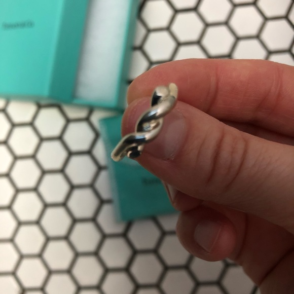Tiffany and Co Silver knot ring size 6 - Picture 4 of 8